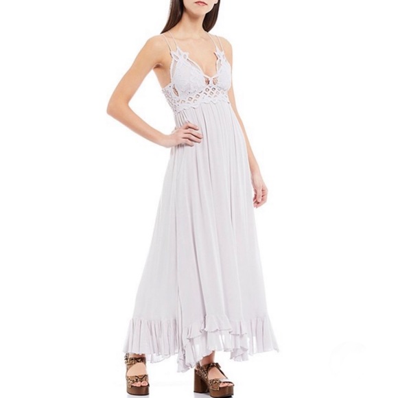Free People Adella Maxi Dress in Silver - Picture 4 of 9
